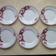 6 Earthenware dessert plates from St Amand Céranor Model Jane