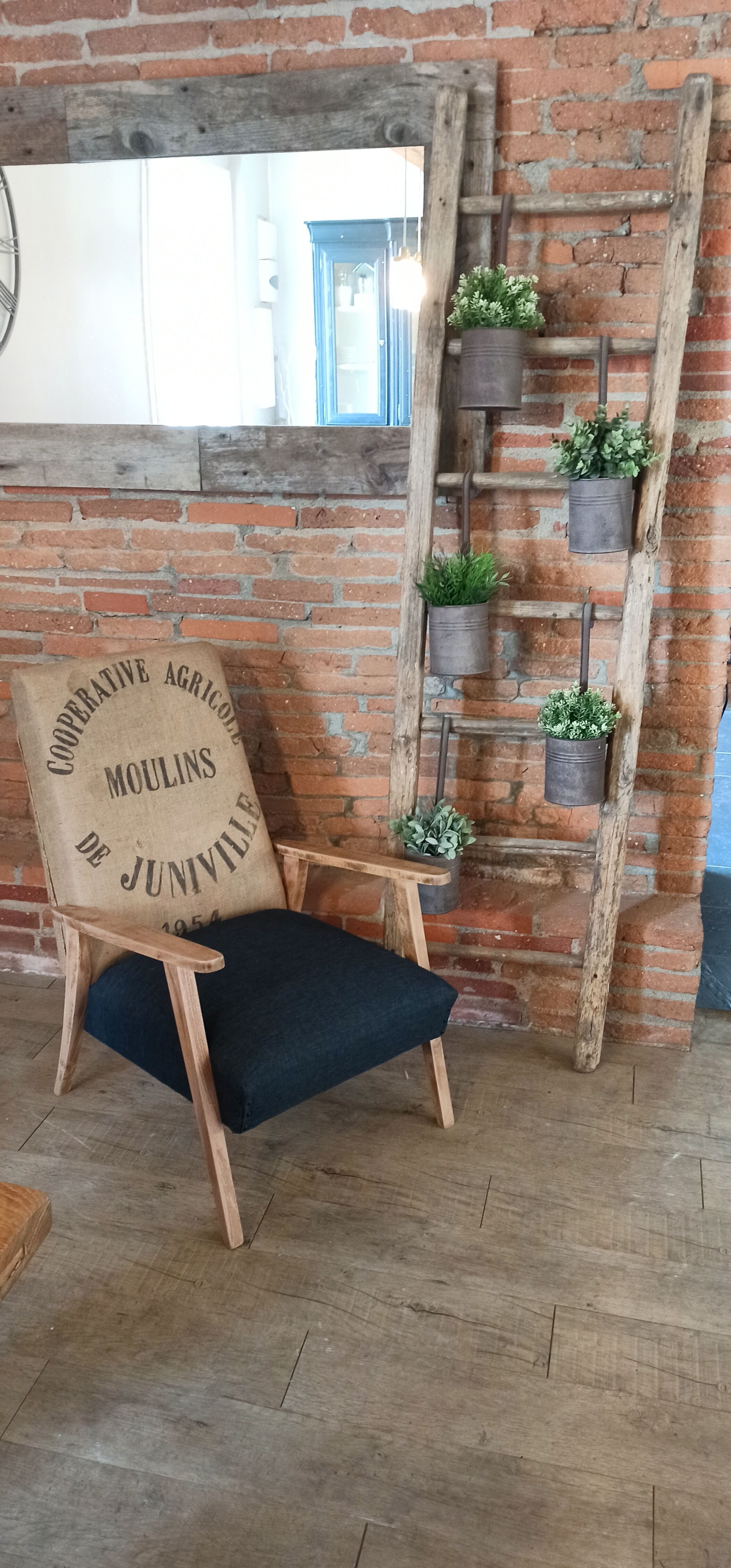 Fauteuil toile de jute