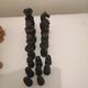 lot of chess pawns in carved turned boxwood (32 pieces)