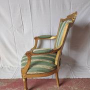 Armchair to the queen Louis XVl style gilded wood nineteenth century