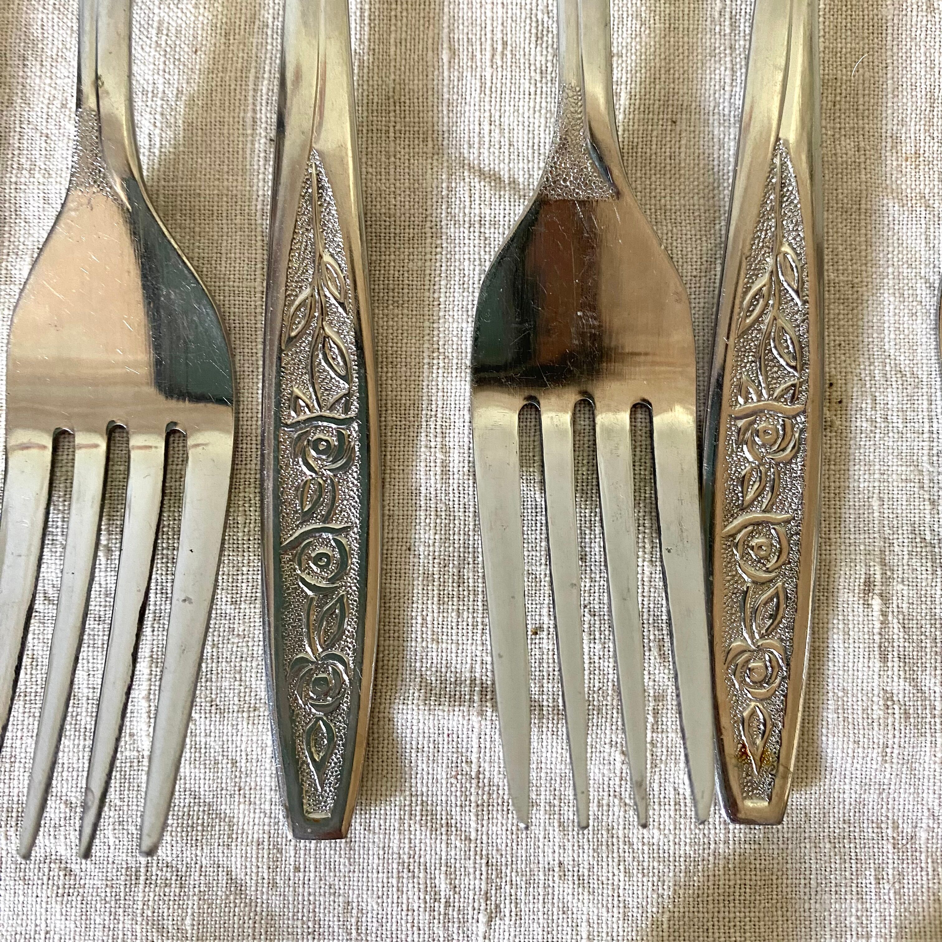 Stainless steel housewife 60s, table cutlery