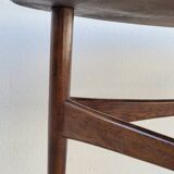 Scandinavian teak tripod coffee table 1960s