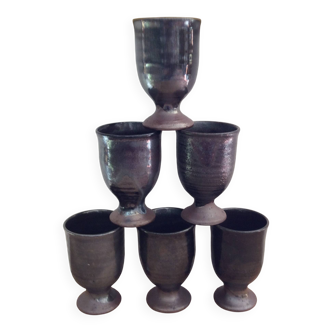 6 tasses en grès