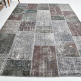 8x11 Handmade Wool Vintage Rug 354x251Cm