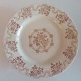 Lot assiettes porcelaine opaque de Gien modèle Osborne époque   début  XX siècle