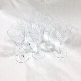 Set of 7 glasses of red wine Saint Louis model Chantilly