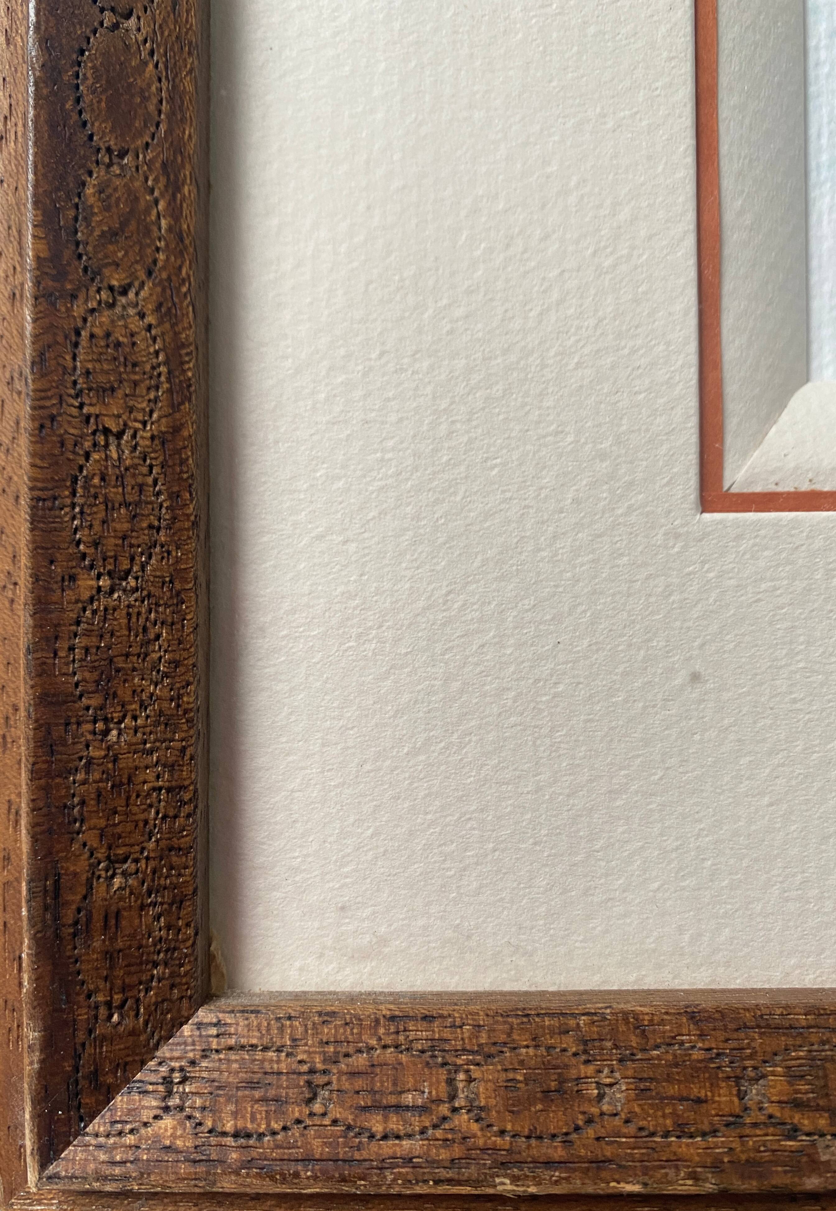 Watercolor painting "animated Orientalist landscape" signed (to decipher) + frame