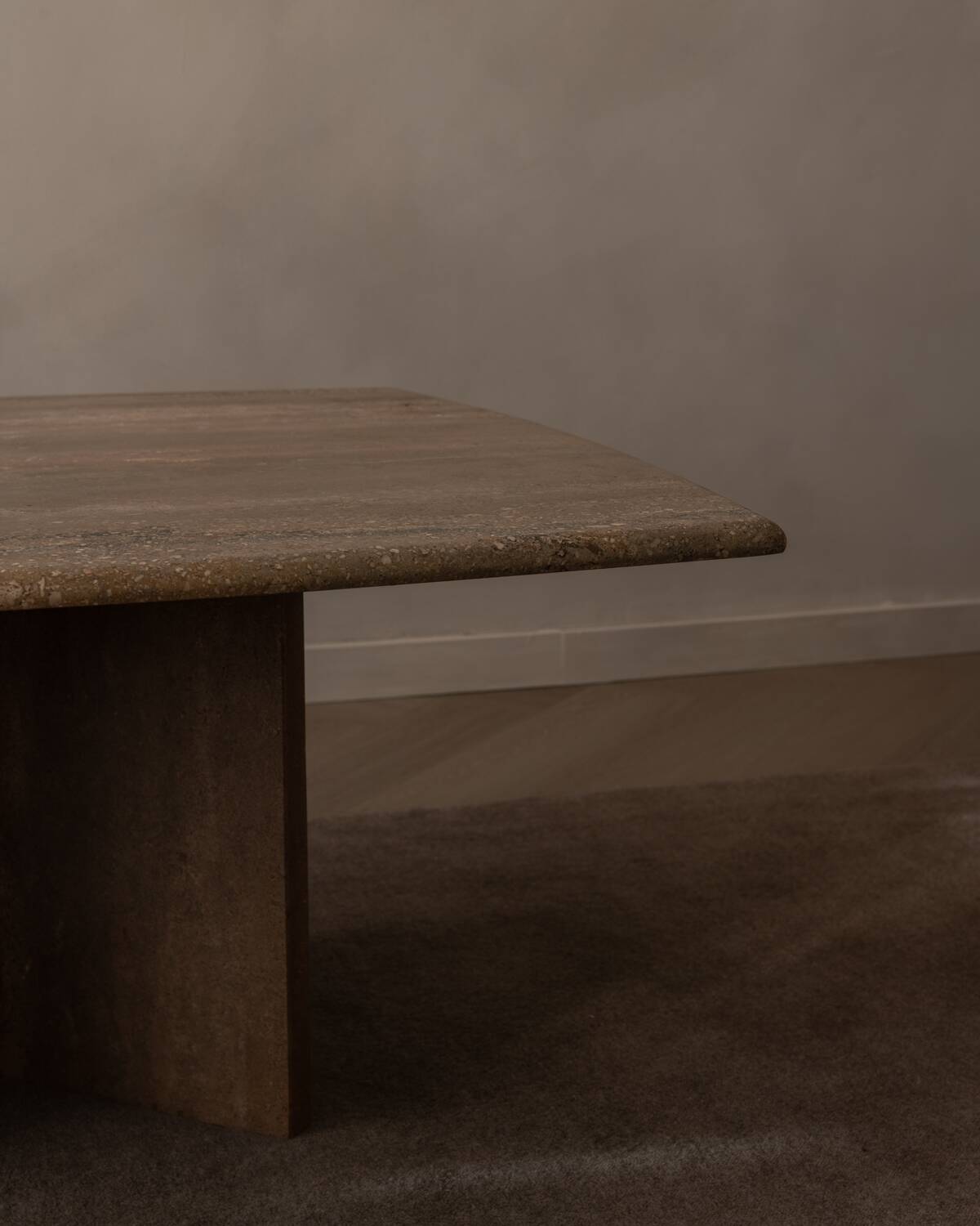 Vintage travertine coffee table · Italian style, 1970s