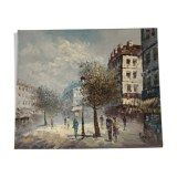 Table oil on canvas signed Burnett