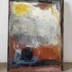 Abstract composition, oil on canvas signed Claude Bellanger.