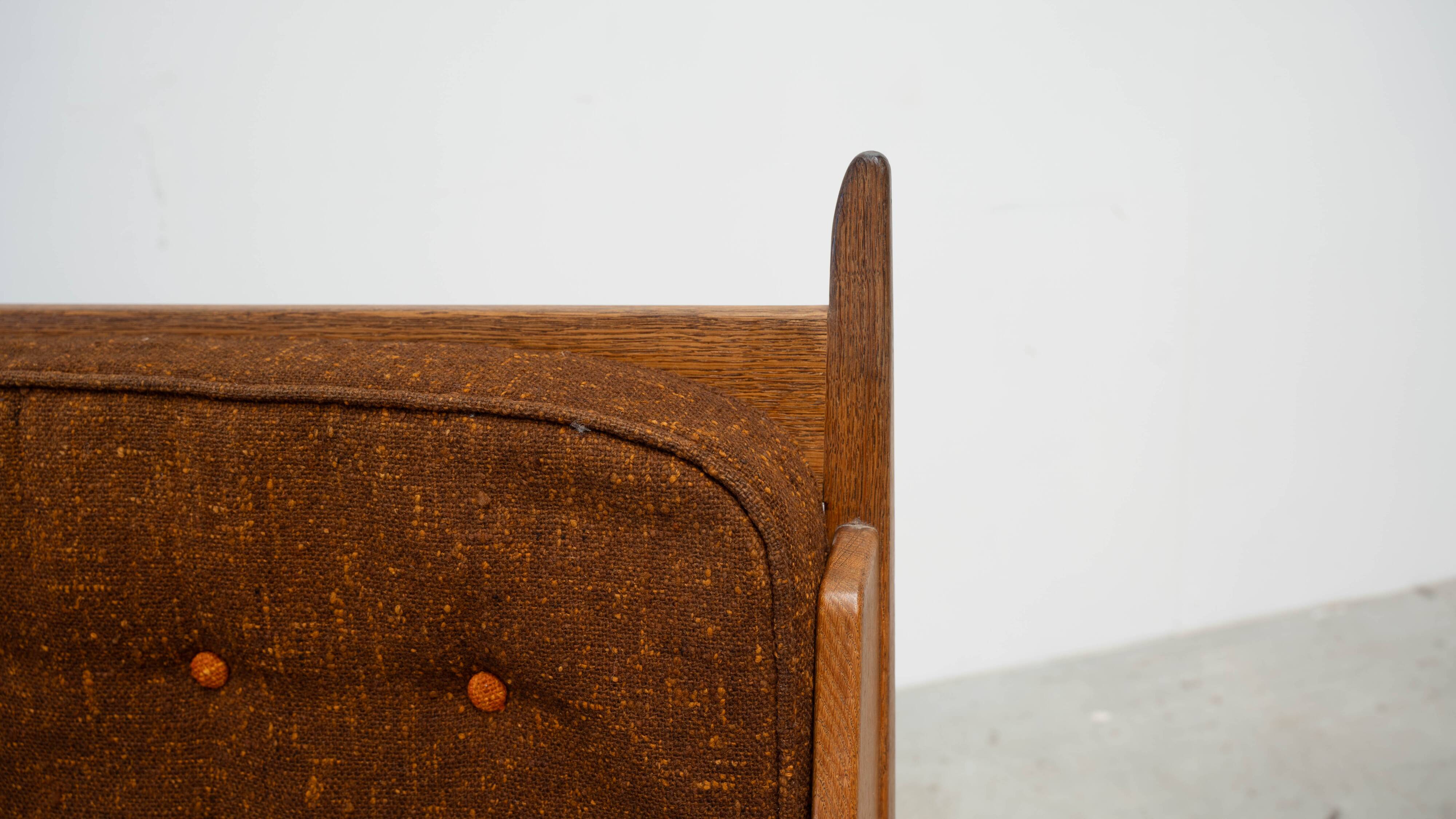 Curved sofa by Guillerme et Chambron for Votre Maison