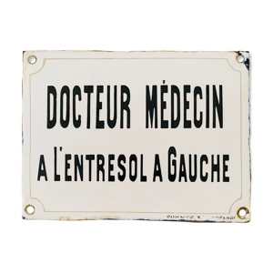 Plaque émaillée bombée