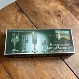 Cristal d’Arques Longchamp – Set de 6 verres à pied n 7 – Vintage 24% PbO