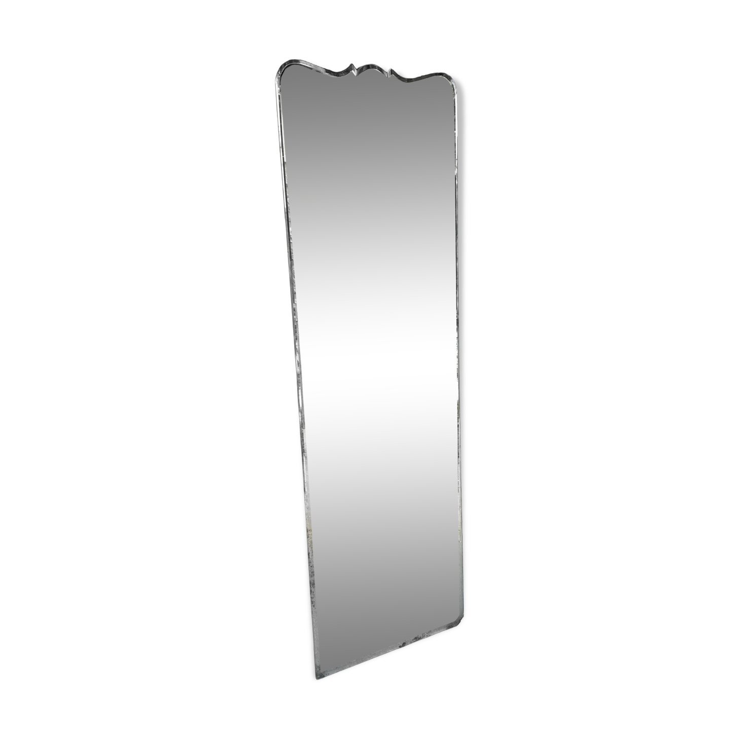 Large vintage mirror with bevelled glass.