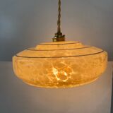 Pair of art deco pendant lights in Clichy glass