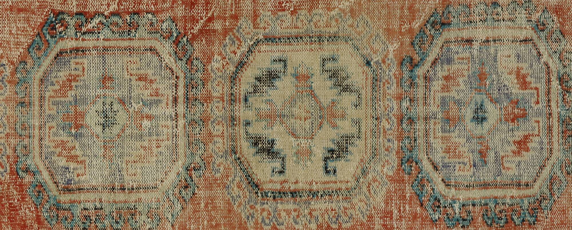 Tapis vintage turc tissé à la main unique en son genre - Charme vintage rustique 347 x 96
