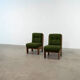 Ensemble de 2 fauteuils lounge verts français