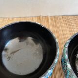 Duo of bowls fat lava sea foam