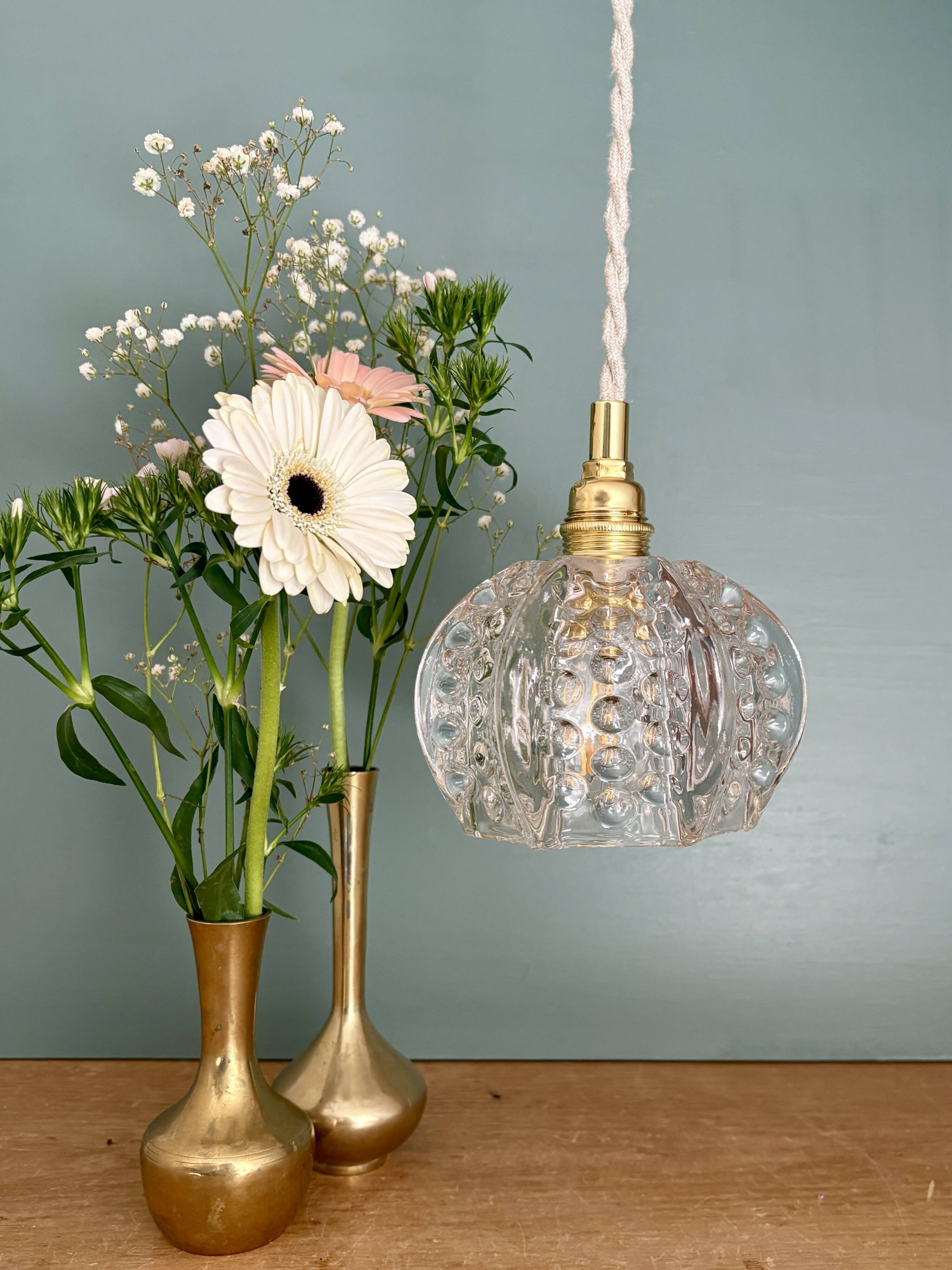 Vintage glass suspension globe
