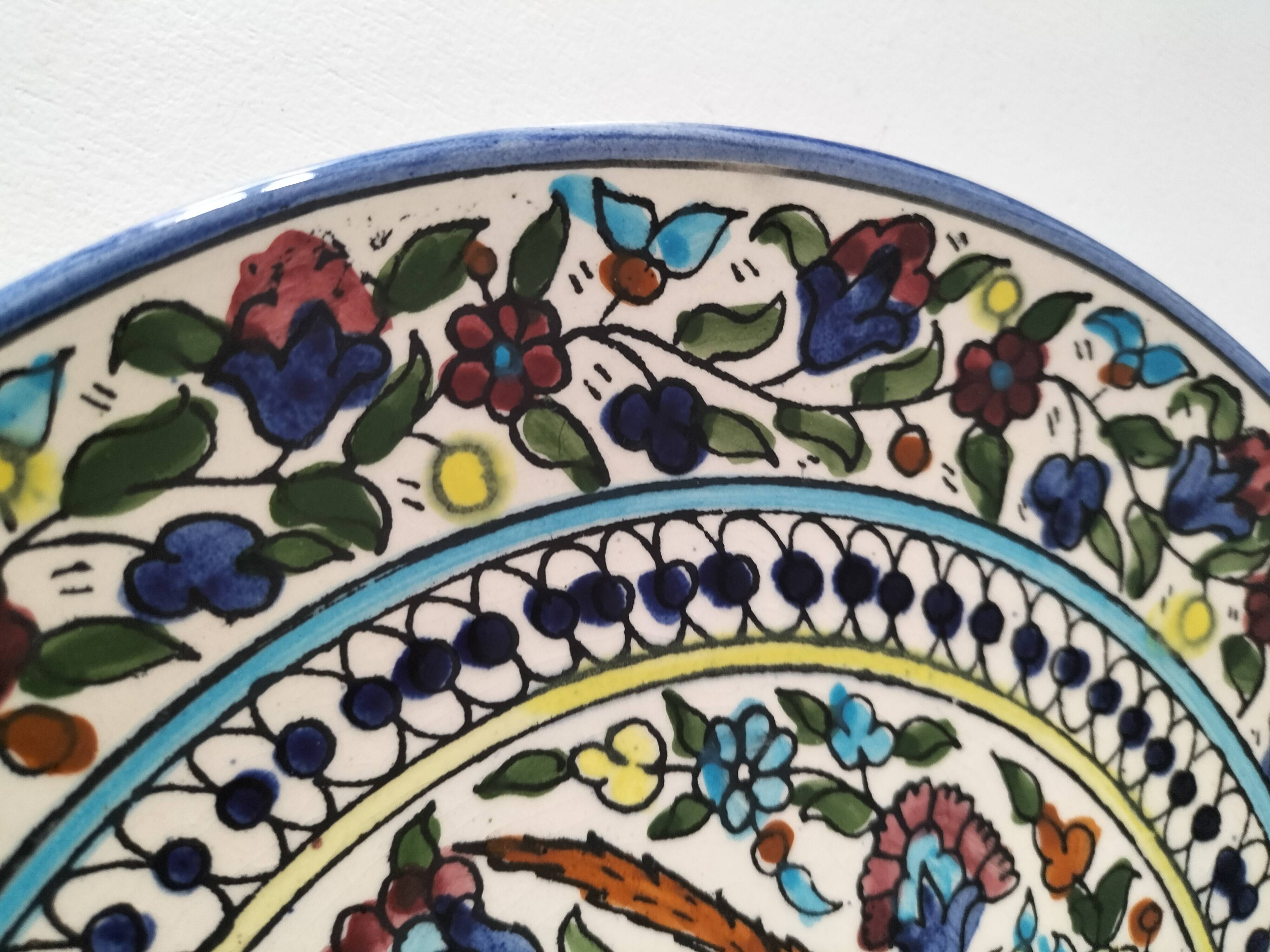 Decorative earthenware wall plate – Mediterranean style