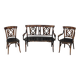 Baumann 1910s lounge, bench, armchair and bistro chair