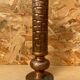 Antique brutalist hammered copper cylinder vase vintage