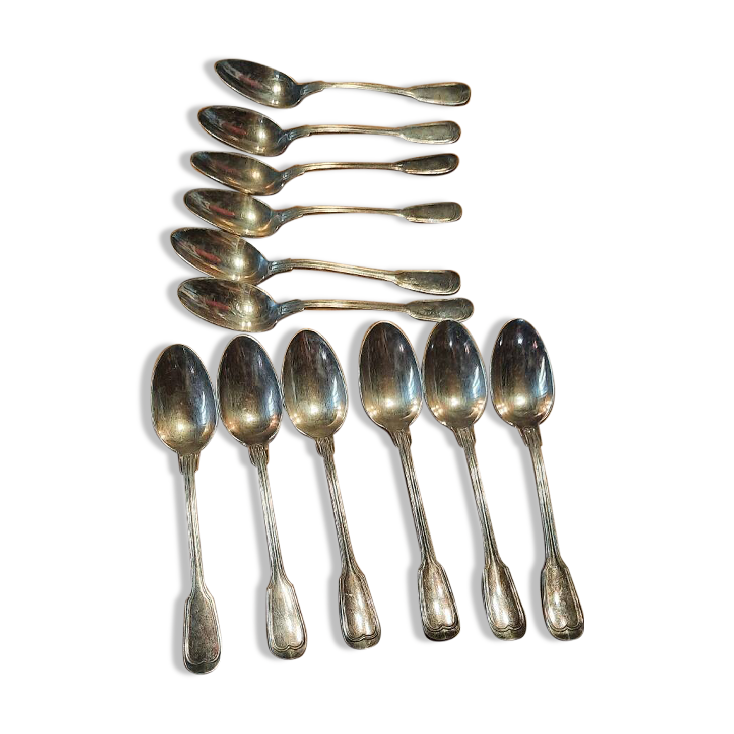 Silver-plated metal teaspoon