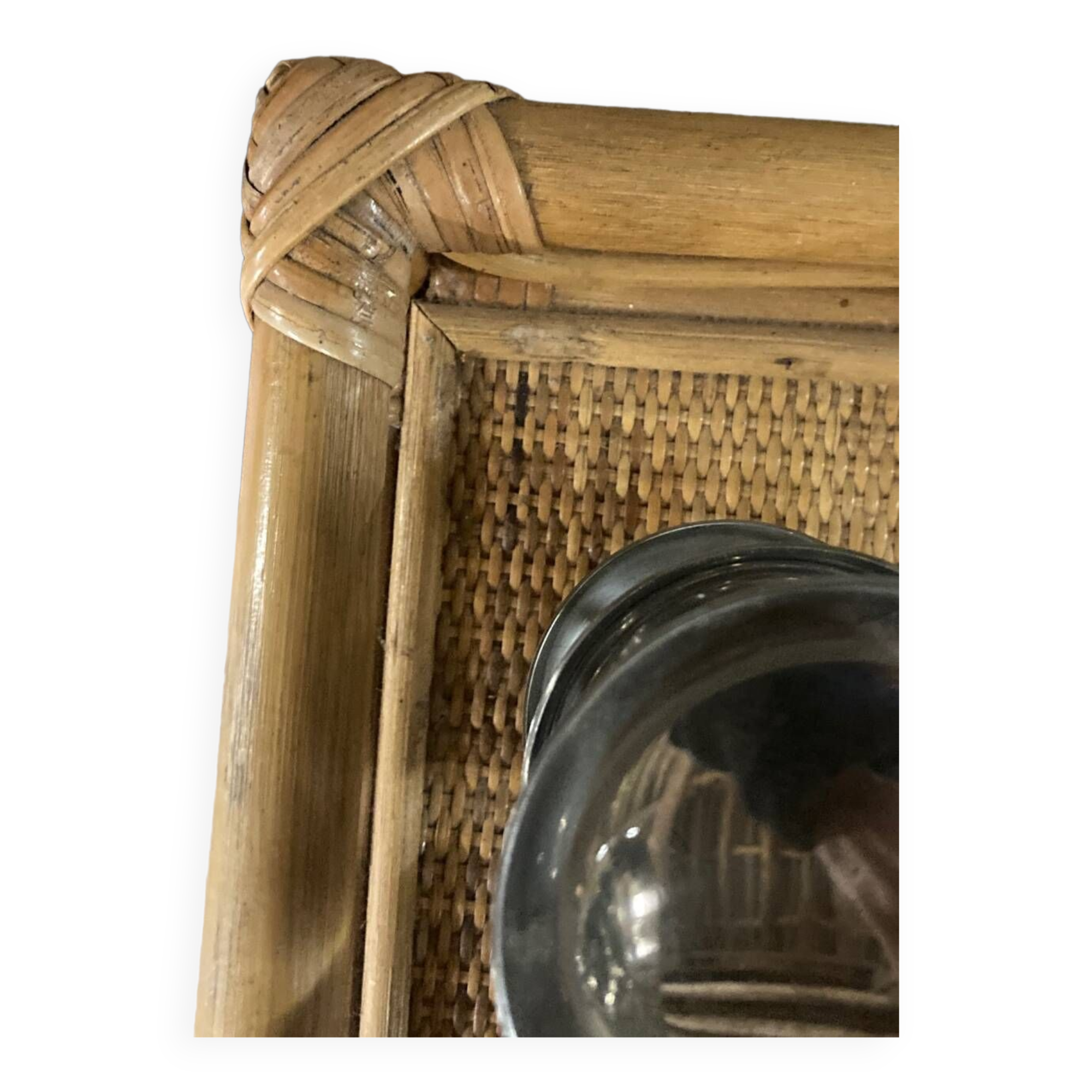 Meuble en rotin vintage