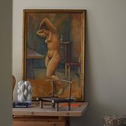 Large oil painting on canvas, unknown Danish artist, late 1800s.