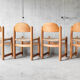 Set of 4 mulched chairs by Hank Loewenstein, Italy 1970