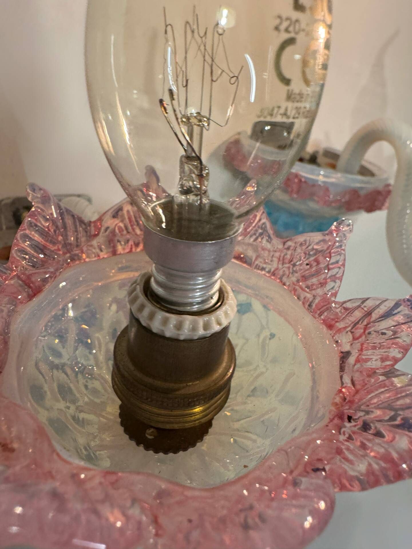 Murano glass wall lights from the 1960s
