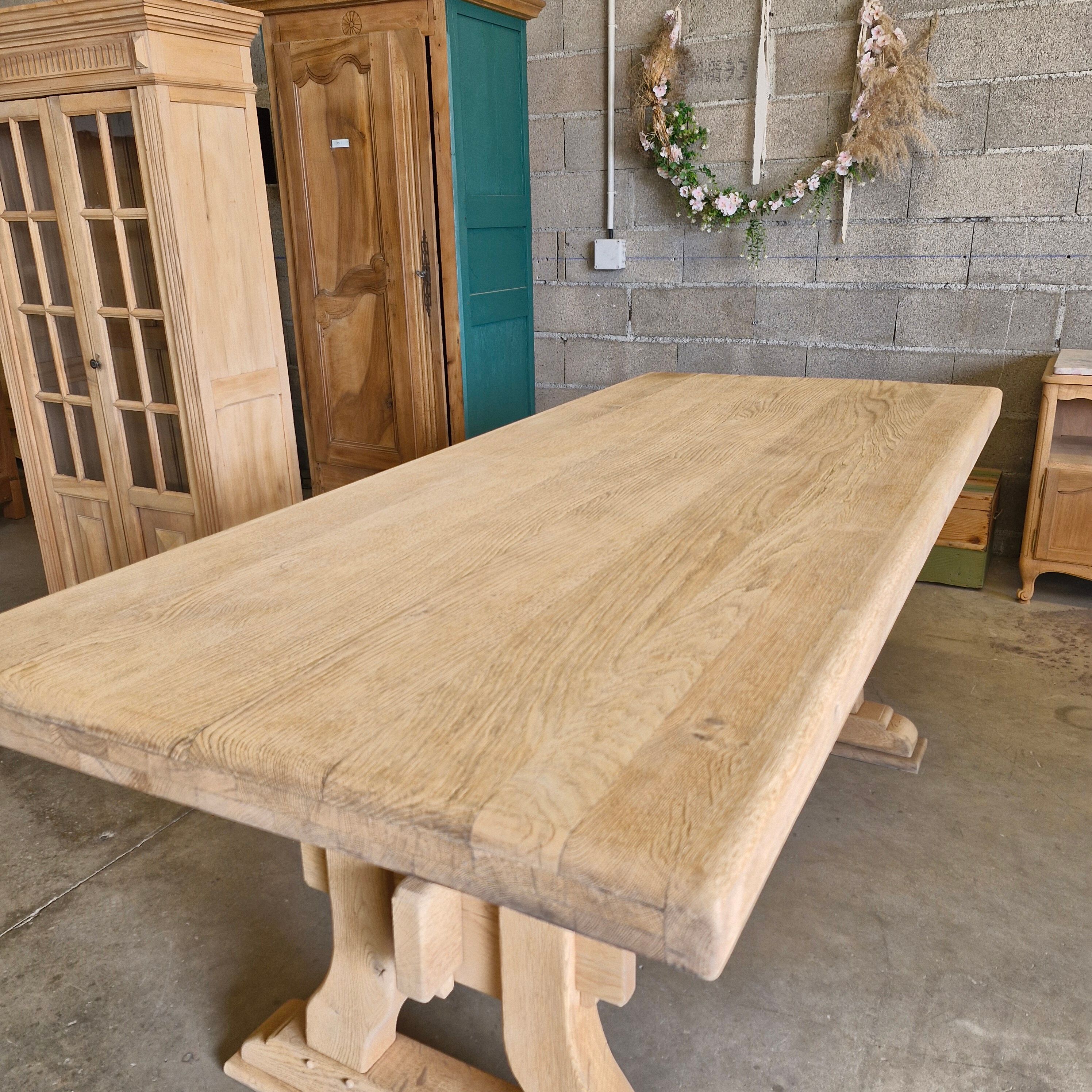 Monastery farmhouse table sandblasted