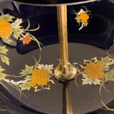 Cobalt blue porcelain display or servant, 3 floors