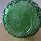 Decorative bottle carafe in Italian Empoli bubble glass