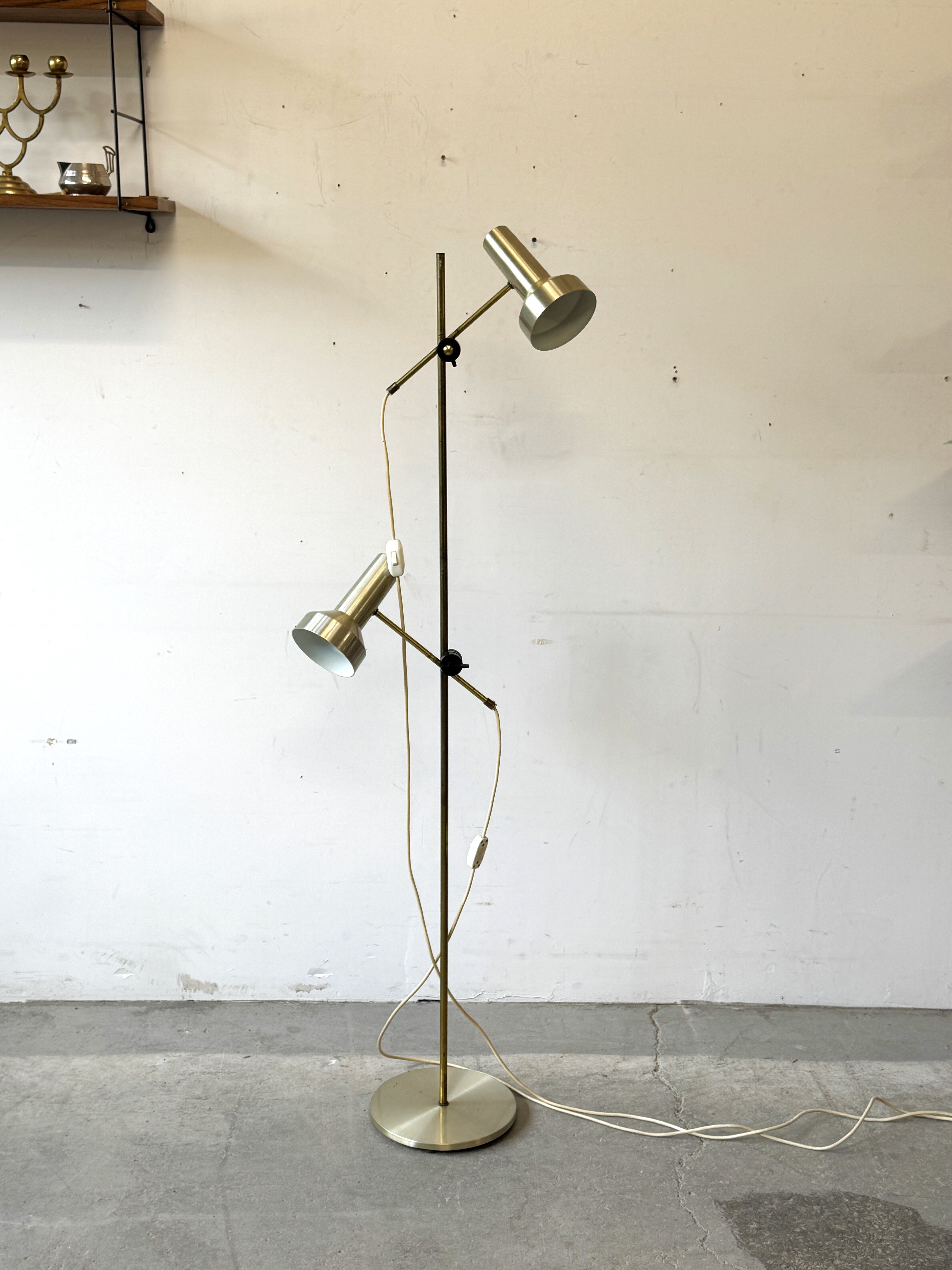 Floor lamp, Denmark, 1970s, space age, mid-c