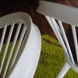 Pair of Scandinavian Armchairs, Wood and Leather