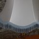 Vintage brass lamp with fringed shade – H35 cm, Ø20 cm