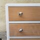 Large chest of drawers vintage wood white year 50