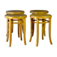 Thonet stools 1930, wooden sitting bistro