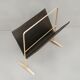 Magazine holder 60s in metal and imitation leather