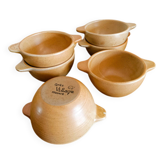 Set of 6 “Village” gratin bowls