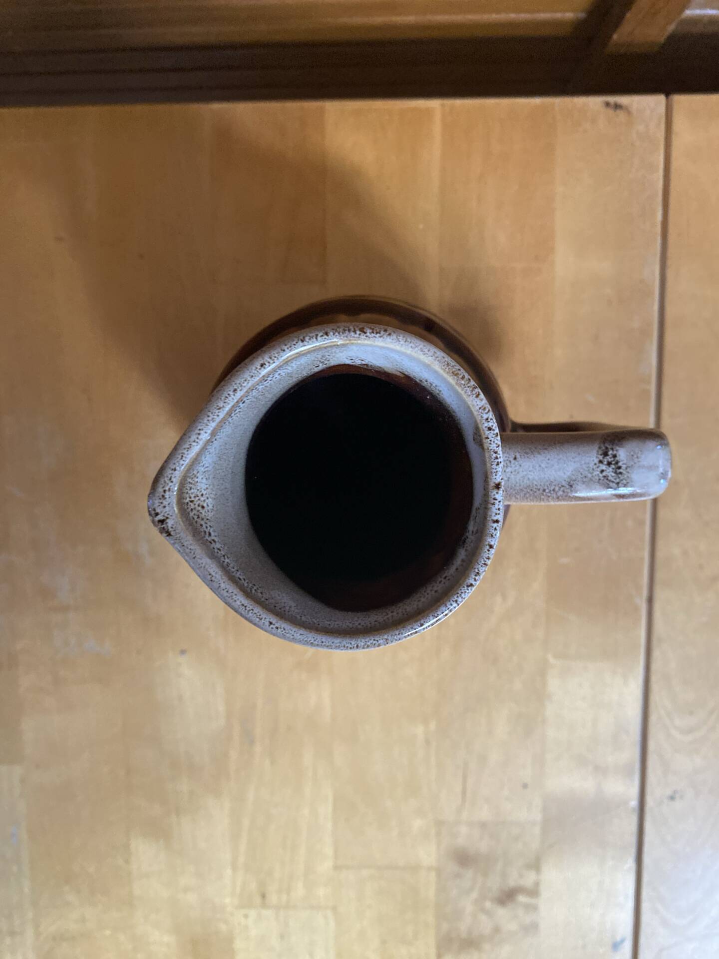 Vintage flamed ceramic barrel-shaped pichet in old style revol 1l #