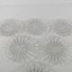 Set of Cora salad plates, mid-century modern, pressed glass, Ząbkowice, Poland, 1970s
