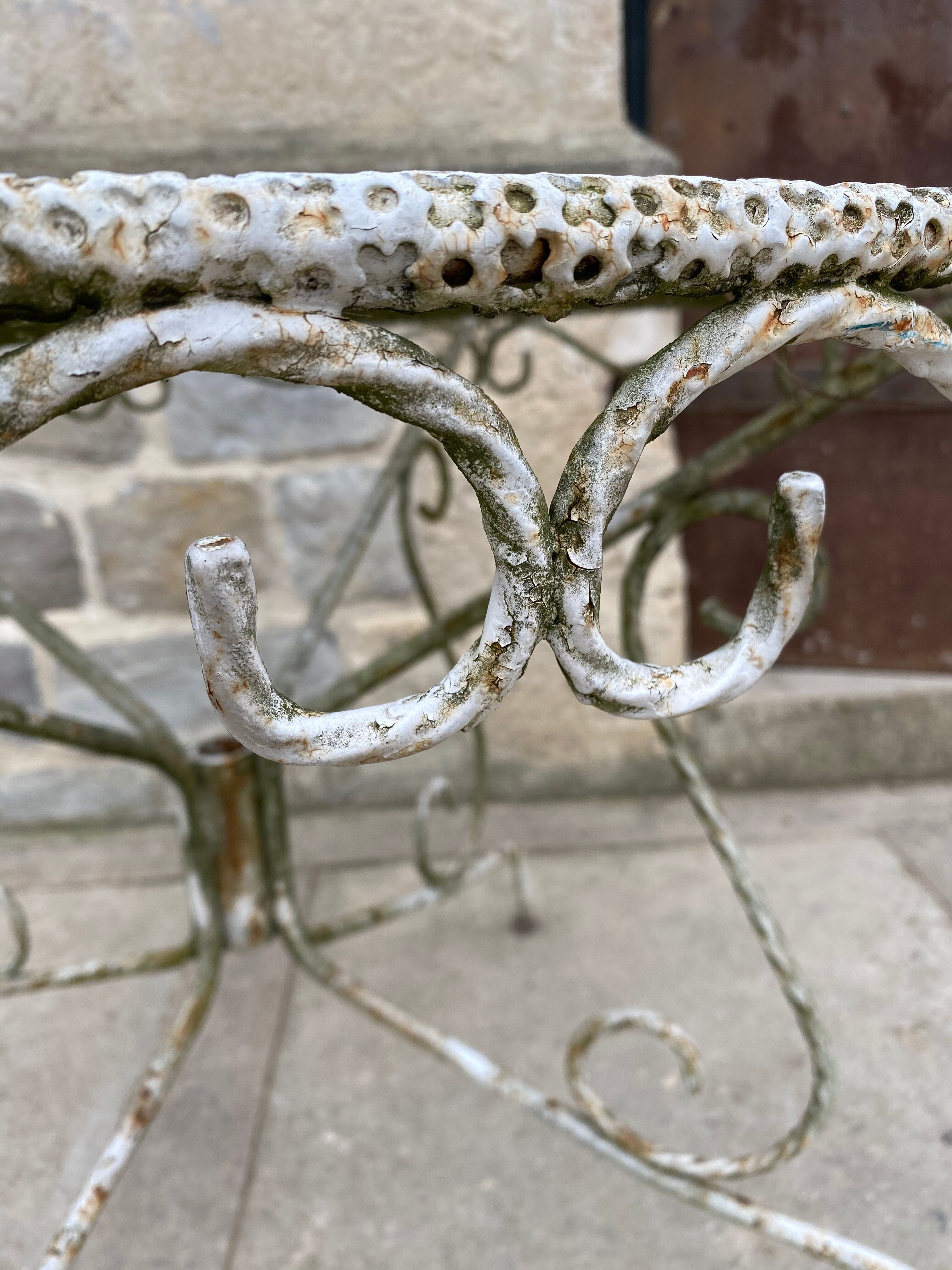 Wrought iron garden table 1960