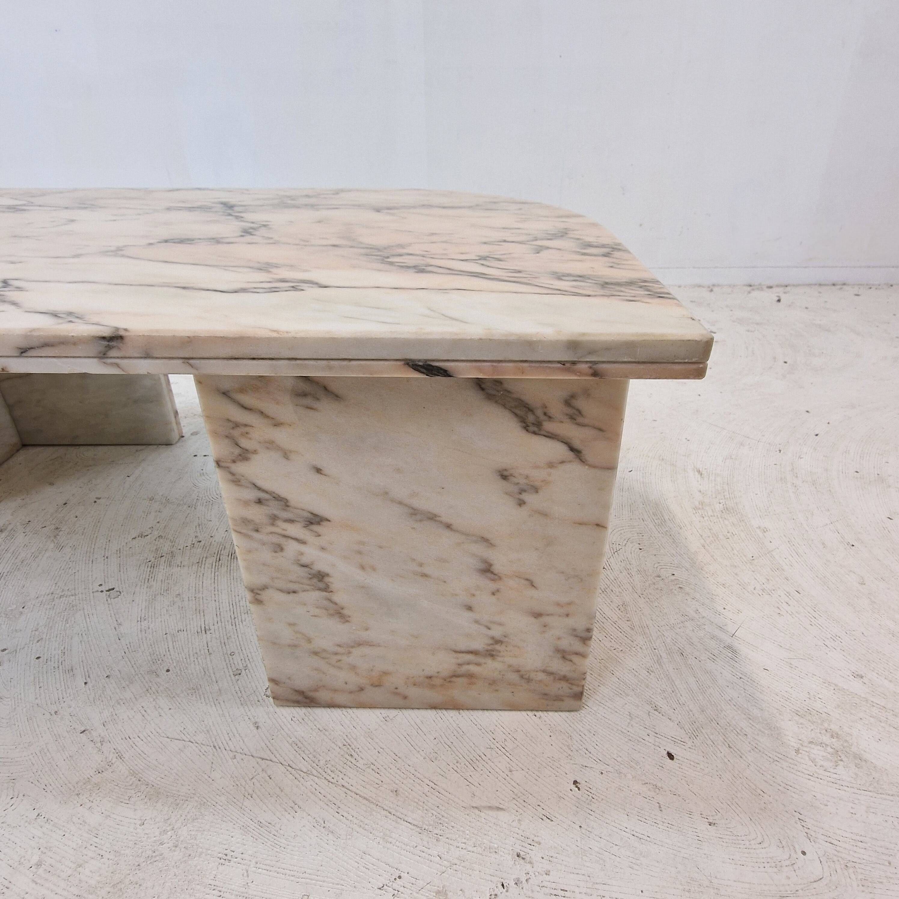 Italian Marble Coffee or Side Table, 1980s
