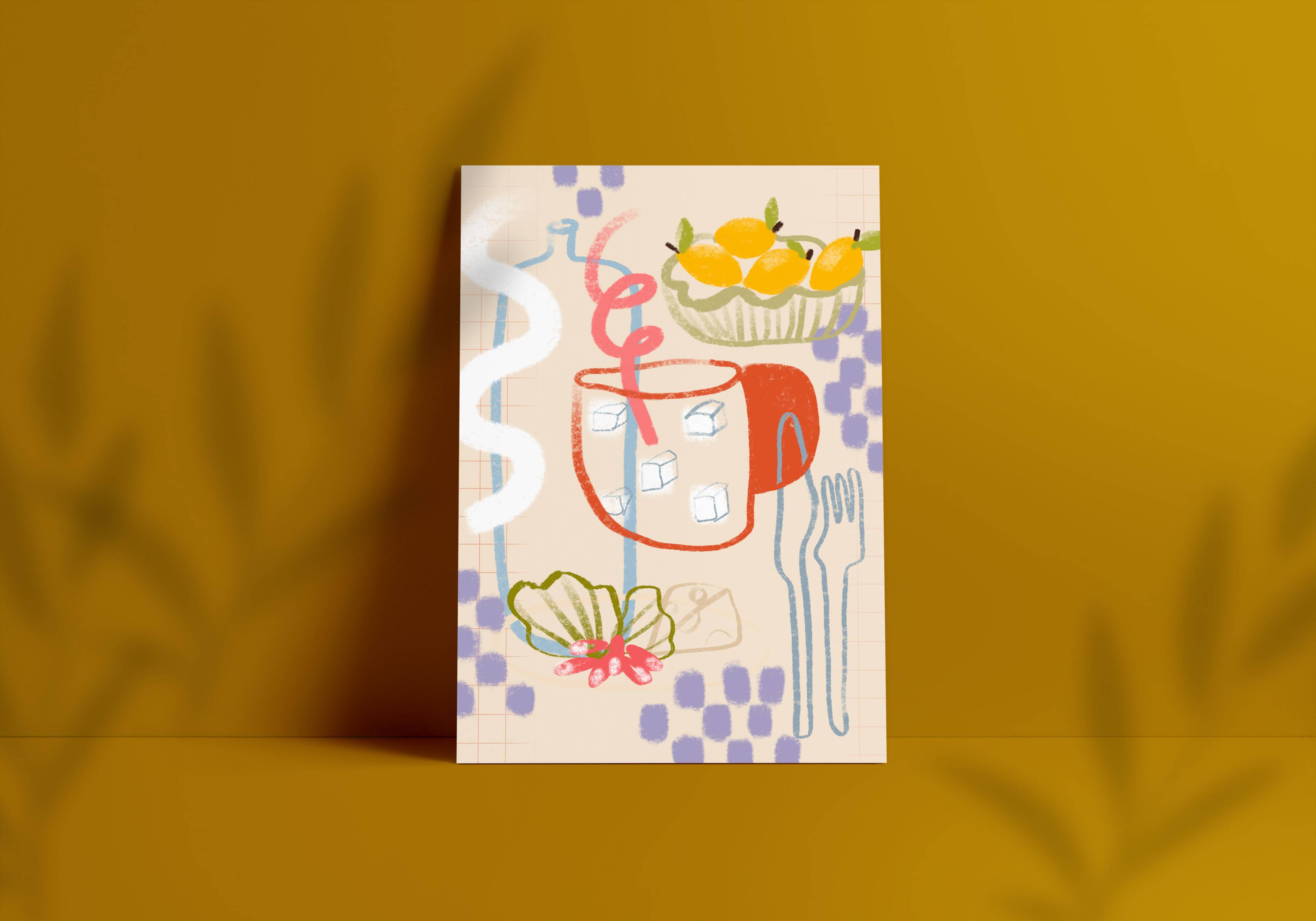 Illustration “summer lunch” A4