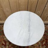 Table - Guéridon tripode de bistrot fonte et marbre