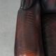 Cowhide leather Chesterfield wingback armchair in classic English style