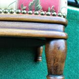 Lot 2 poufs Upholsterers in solid walnut