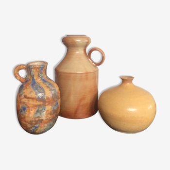 Série de 3 vases vintage des années 60-70